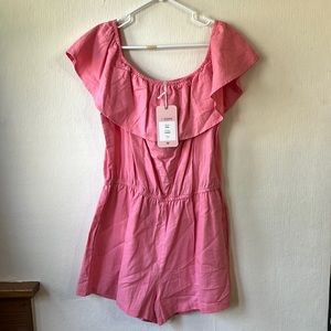 Women’s off the shoulder romper.